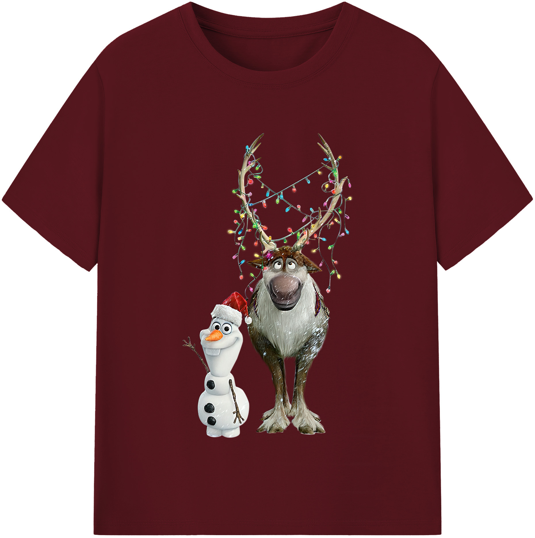 （画像用） アナと雪の女王 アンナ エルサ Frozen Anna Elsa 綿100％半袖Tシャツ（フロントプリント）